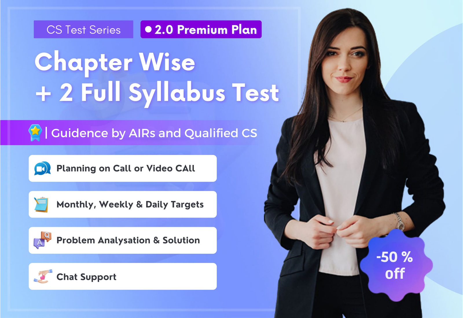 Chapter Wise + 2 Full Syllabus 2.0 Premium Test - CS Executive New