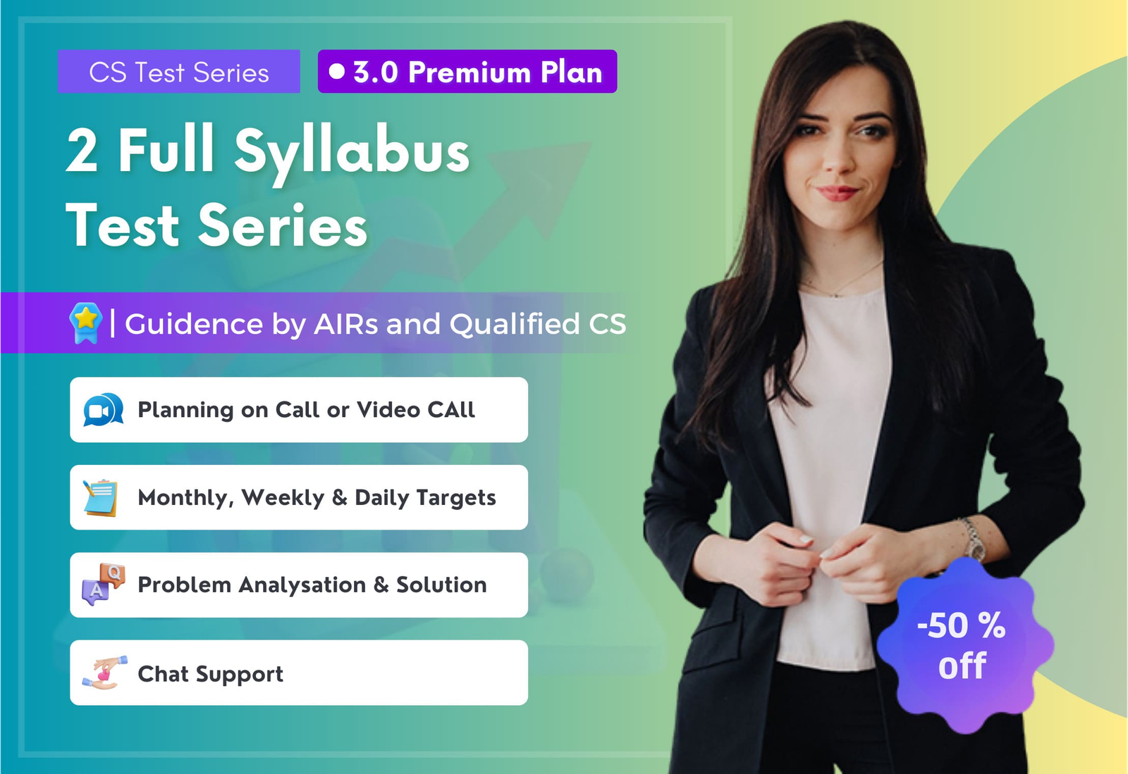 2 Full Syllabus 3.0 Premium Test Series with Guidance - CS Professional New